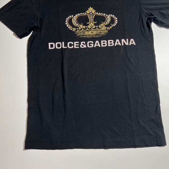 Dolce & Gabbana Crown Crest Mens Short Sleeve T-Shirt Made in Italy IT 48 Large - Picture 2 of 16